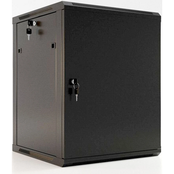  Шкаф коммутационный Hyperline (TWB-0945-SR-RAL9004) настенный 9U 600x450мм черный 