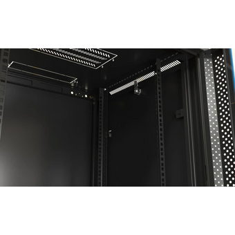  Шкаф коммутационный Hyperline (TWB-0945-SR-RAL9004) настенный 9U 600x450мм черный 