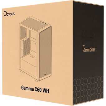  Корпус Ocypus Gamma C60 WH (Gamma-C60-W-HG000XX-GL) ATX / win / white / no PSU / Tempered Glass 