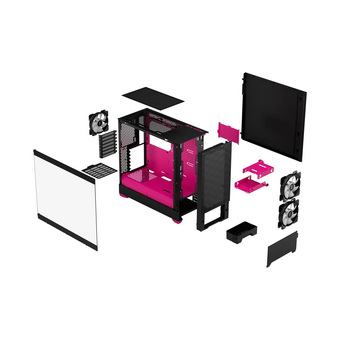  Корпус Fractal Design Pop Air RGB Magenta Core TG Clear Tint (FD-C-POR1A-03) без БП Midi-Tower, 3x120mm 2xUSB-A 3.2 ATX, mITX Black 