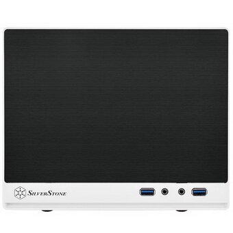  Корпус Silverstone Sugo SST-SG13WB-Q (G410SG13WBQ0020) (USB 3.0) Mini-ITX, Plastic Front Panel with Faux Aluminum Finish, black white, RTL 