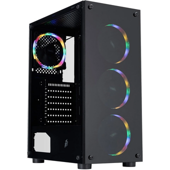 Корпус 1STPLAYER Fire Dancing V3-B (V3-B-BK-4FS1) / ATX / 4x120mm FRGB fans 