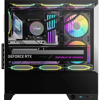  Корпус Formula Crystal Z1M Plus FR (Crystal Z1M + FR), mATX, Mini-Tower, без БП, черный 