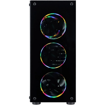  Корпус 1STPLAYER Fire Dancing V3-B (V3-B-BK-4FS1) / ATX / 4x120mm FRGB fans 
