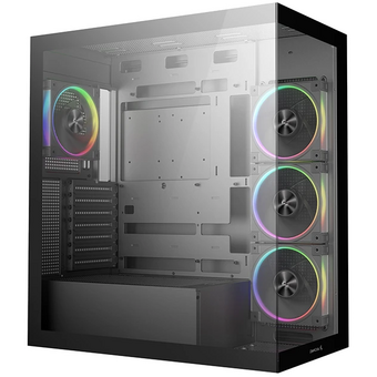  Корпус Deepcool CG580 4F V2 без БП, боковое окно (панорама), 4x120mm ARGB PWM вентилятора, черный, ATX 