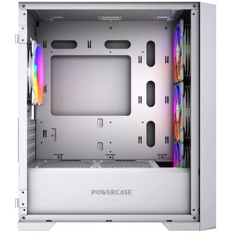  Корпус Powercase Alisio Micro X4W V2 LE (CAMCXW-A4-LE), Tempered Glass, 4х 120mm ARGB PWM fans, белый, mATX 