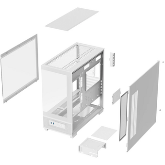  Корпус XASTRA Q500M 3ARGB-C10 White (Q500M-3FM12A-C10-WH) mATX/Aquarium/Screewless/ 3x120mm ARGB PWM FM fans/Argb+PWM HUB 10port 