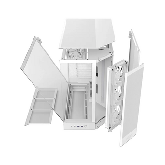  Корпус NZXT H9 Flow RGB (CM-H92FW-R1) без БП (2025), Midi-Tower, TG, 3x140mm + 1x120mm, 2xUSB-A 3.2 1xUSB-C E-ATX, ATX, mITX White 
