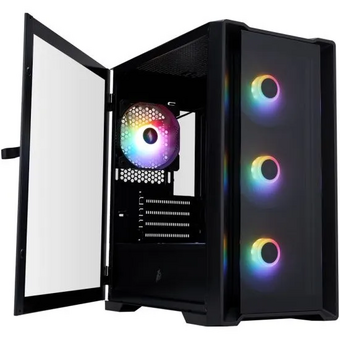  Корпус 1STPLAYER Trilobite T4-G Glass FRGB Black (T4-G-BK-4F1) / mATX / 4x120mm FRGB fans 