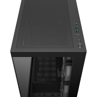  Корпус Deepcool CG580 4F V2 без БП, боковое окно (панорама), 4x120mm ARGB PWM вентилятора, черный, ATX 