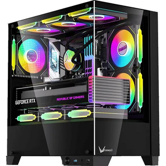  Корпус Formula Crystal Z1M Plus FR (Crystal Z1M + FR), mATX, Mini-Tower, без БП, черный 