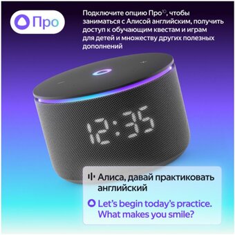  Умная колонка ЯНДЕКС Станция Мини 3 Про Алиса YNDX-00059BLK черный 