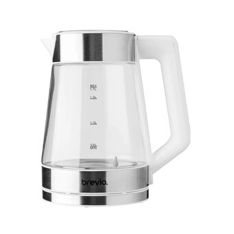  Электрочайник Brevio Glass Kettle BV8060 белый 