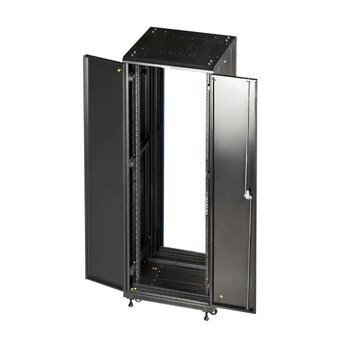  Шкаф коммутационный Lanmaster TWT-CBB-42U-6X8-P1 напольный 42U 600x800мм черный 