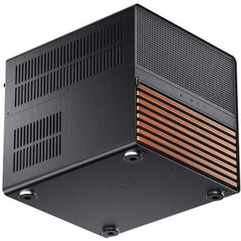  Корпус JONSBO N5 Black Mini-Tower, 3x120mm, ATX, E-ATX, mITX, XL-ATX, 1xUSB3.2 Gen2 Type-C, 1xUSB3.0, 1xAudio, Wood panel 
