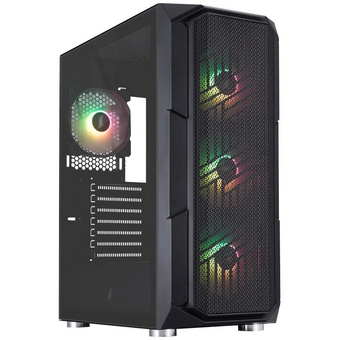  Корпус 1STPLAYER Firebase XF Black (XF-BK-4F7) / ATX / 4x120mm ARGB fans 