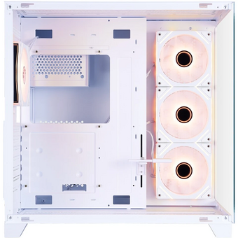  Корпус 1STPLAYER Megaview MV8-TP ARGB White (MV8-TP-WH-3FC7R-W-1FC7-W) / ATX / 4x120mm ARGB fans 