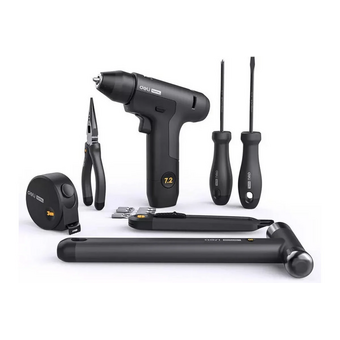  Набор инструментов Deli Home Series Black HT0208 8 предметов+ шуруповерт 