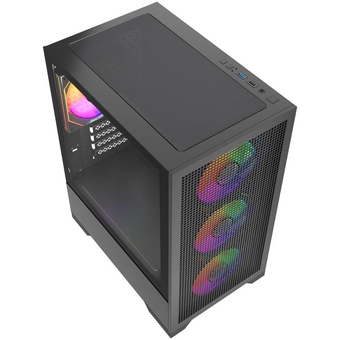  Корпус Powercase Mistral Micro B315 (CMMB315-A4), Tempered Glass, 4x 120mm ARGB PWM Fan, чёрный, mATX 