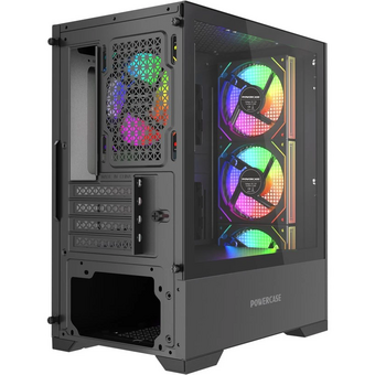  Корпус Powercase Mistral Micro B315 (CMMB315-A4), Tempered Glass, 4x 120mm ARGB PWM Fan, чёрный, mATX 
