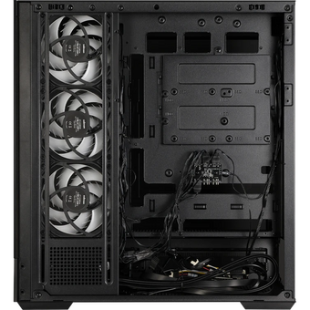  Корпус ZALMAN P40 DS, ATX, Black, Window, 9.1-inch LCD screen, 2xCombo(2.5” or 3.5”), 1x2.5”, 1xUSB Type-C, 2xUSB3.0, Side 3x120mm ARGB, Rear 1x120mm 