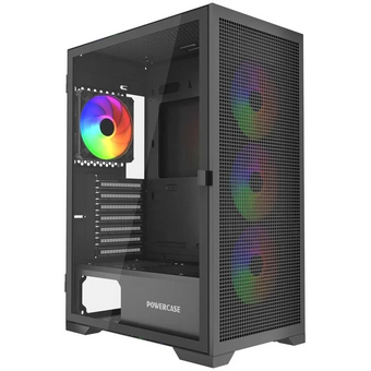  Корпус Powercase Mistral B415 (CMAB415-A4), Tempered Glass, 4x 120mm ARGB PWM Fans, чёрный, ATX 
