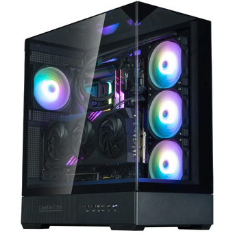  Корпус ZALMAN P40 Prism Plus, ATX, Black, Window, 3xCombo (3.5'' or 2.5"), 1xUSB Type-C, 2xUSB3.0, Side 3x120mm ARGB, Rear 1x120mm ARGB 