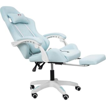  Кресло игровое Calviano 1584 ткань голубой 