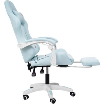  Кресло игровое Calviano 1584 ткань голубой 