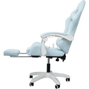  Кресло игровое Calviano 1584 ткань голубой 