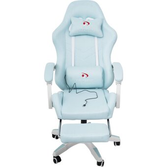  Кресло игровое Calviano 1584 ткань голубой 