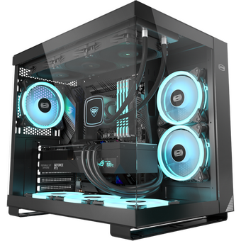  Корпус PcCooler C3T500 ARGB BK без БП, Midi-Tower, TG, 6x120mm 1xUSB-C 3.1 + 2xUSB-A 3.0, ATX, mITX Black 