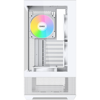  Корпус SAMA V40 White (V40-WHADA6X1-GL) без БП, Midi-Tower, TG, 6x120mm ARGB, 2xUSB 3.0 + 1xUSB 3.1 Type-C, ATX, mITX 