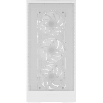  Корпус NZXT H5 Flow RGB (CC-H52FW-R1), без БП Midi-Tower, TG, 4x120mm 1xUSB-A 3.2 + E-ATX, ATX, mITX White 