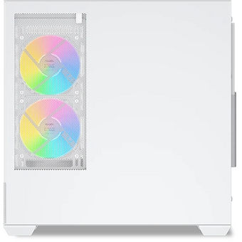  Корпус SAMA V40 White (V40-WHADA6X1-GL) без БП, Midi-Tower, TG, 6x120mm ARGB, 2xUSB 3.0 + 1xUSB 3.1 Type-C, ATX, mITX 