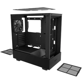  Корпус NZXT H5 Flow RGB (CC-H52FB-R1) без БП Midi-Tower, TG, 3x120mm + 1x120mm, 1xUSB-A 3.2 E-ATX, ATX, mITX Black 