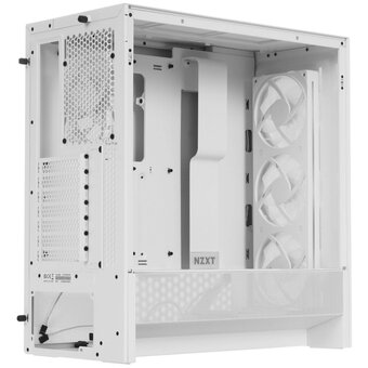  Корпус NZXT H5 Flow RGB (CC-H52FW-R1), без БП Midi-Tower, TG, 4x120mm 1xUSB-A 3.2 + E-ATX, ATX, mITX White 