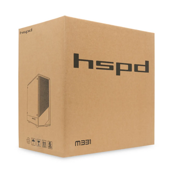  Корпус HSPD M331 (M331-TGBK), без БП Mesh Mini-tower, Black, TG, 0.4 SPCC, no fans mATX, mITX 175/329/170mm 1x2.5", 2x3.5", 