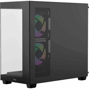  Корпус Ocypus Gamma C52 BK ARGB (Gamma-C52-B-KD300XX-GL) mATX / win / black / 3 ARGB fans / no PSU / Tempered Glass 
