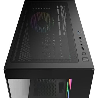  Корпус Ocypus Gamma C72 BK ARGB (Gamma-C72-B-KDG00XX-GL) ATX / win / black / 4 ARGB fans / no PSU / Tempered Glass 