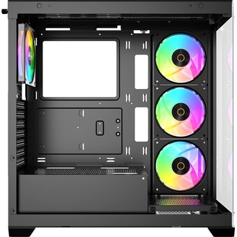  Корпус Ocypus Gamma C72 BK ARGB (Gamma-C72-B-KDG00XX-GL) ATX / win / black / 4 ARGB fans / no PSU / Tempered Glass 