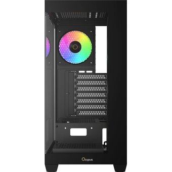  Корпус Ocypus Gamma C72 BK ARGB (Gamma-C72-B-KDG00XX-GL) ATX / win / black / 4 ARGB fans / no PSU / Tempered Glass 