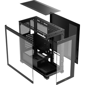  Корпус Ocypus Gamma C72 BK ARGB (Gamma-C72-B-KDG00XX-GL) ATX / win / black / 4 ARGB fans / no PSU / Tempered Glass 