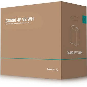  Корпус Deepcool CG580 4F V2 WH без БП, боковое окно (панорама), 4x120mm ARGB PWM вентилятора, белый, ATX 