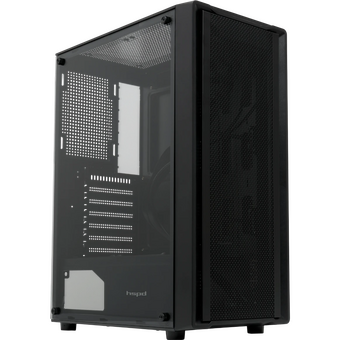  Корпус HSPD M530 (M530-TGBK), без БП Mesh Mid Tower, Black, TG, 0.4 SPCC, no fans ATX, mITX 155/290/200mm 2x2.5", 7xPCI 1xU 