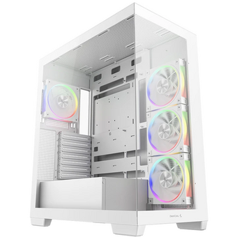  Корпус Deepcool CG580 4F V2 WH без БП, боковое окно (панорама), 4x120mm ARGB PWM вентилятора, белый, ATX 