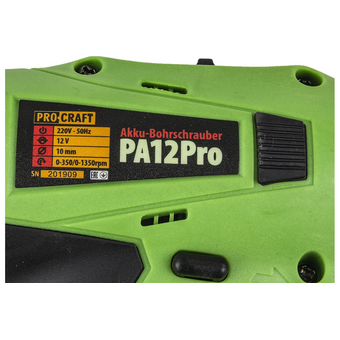  Шуруповерт PROCRAFT PA12PRODFR New 12В 22Нм (2 АКБ 2Ач+ЗУ+Кейс) 