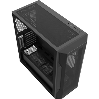  Корпус SAMA S40E Black (S40E-BKAP00X1-RU) без БП, Midi-Tower, TG, no fans, 2xUSB 3.0 + 1xUSB 3.1 Type-C, ATX, mITX 