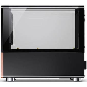 Корпус JONSBO V12 Black без БП, боковая панель из закаленного стекла (панорама), mini-ITX, micro-ATX, черный 