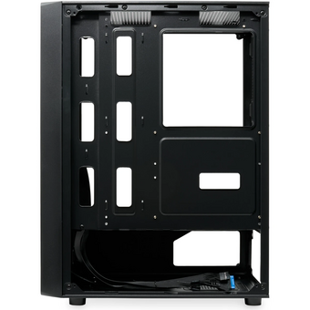  Корпус HSPD M530 (M530-TGBK), без БП Mesh Mid Tower, Black, TG, 0.4 SPCC, no fans ATX, mITX 155/290/200mm 2x2.5", 7xPCI 1xU 